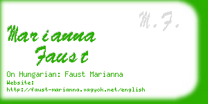 marianna faust business card
